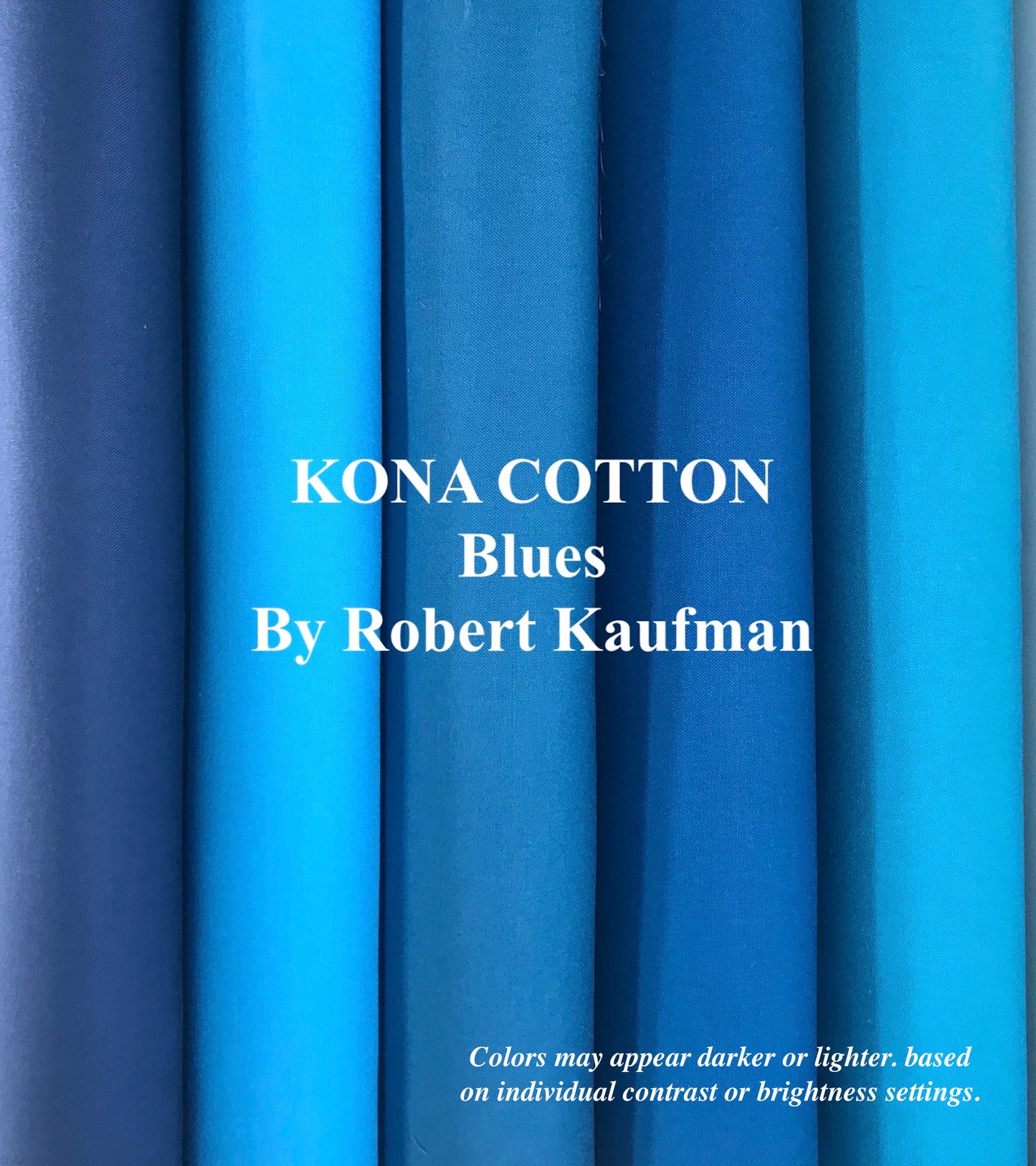 Kona Cotton Solid Blues By Robert Kaufman 100% Quilt Cotton Fabric (click on color name to view color)
