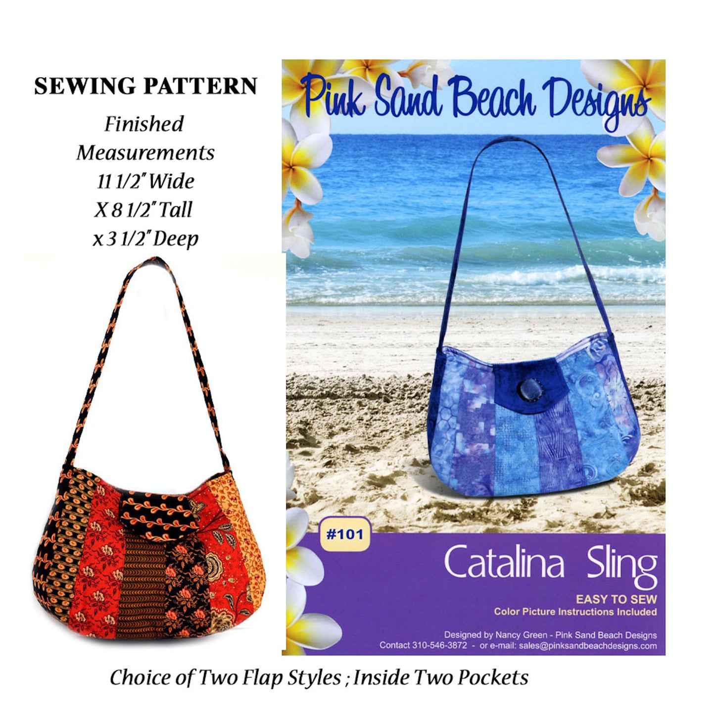 Sewing Pattern Catalina Sling Purse by Pink Sand Beach Designs -Read Description
