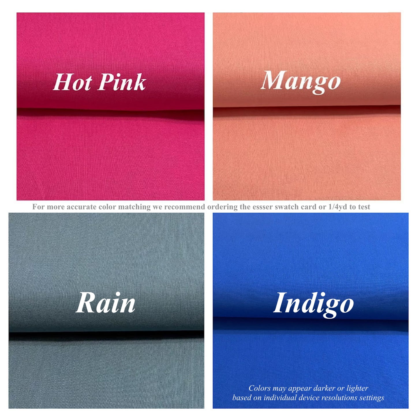 Essex Fabric By Robert Kaufman : Linen Cotton Blend (choose color & length)