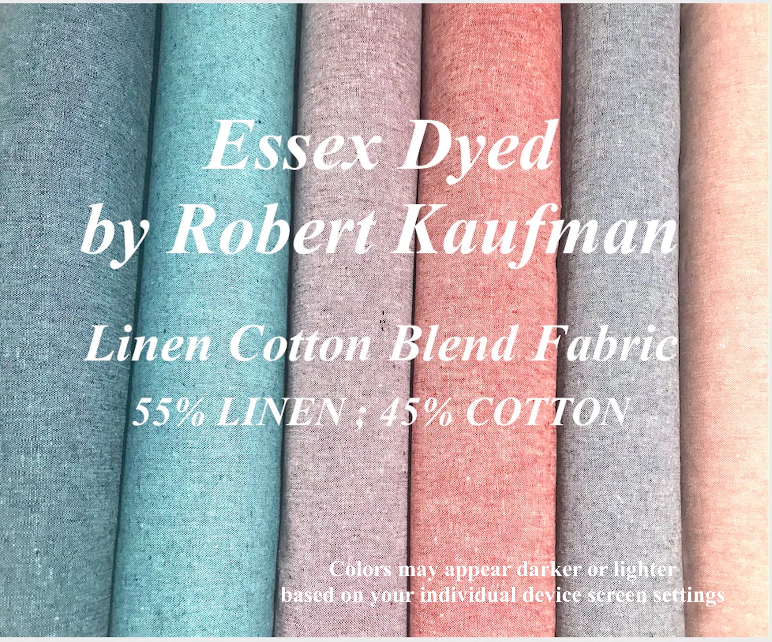 Essex Yarn Dyed Homespun Fabric By Robert Kaufman Linen Cotton Blend ( – Ph  Corner
