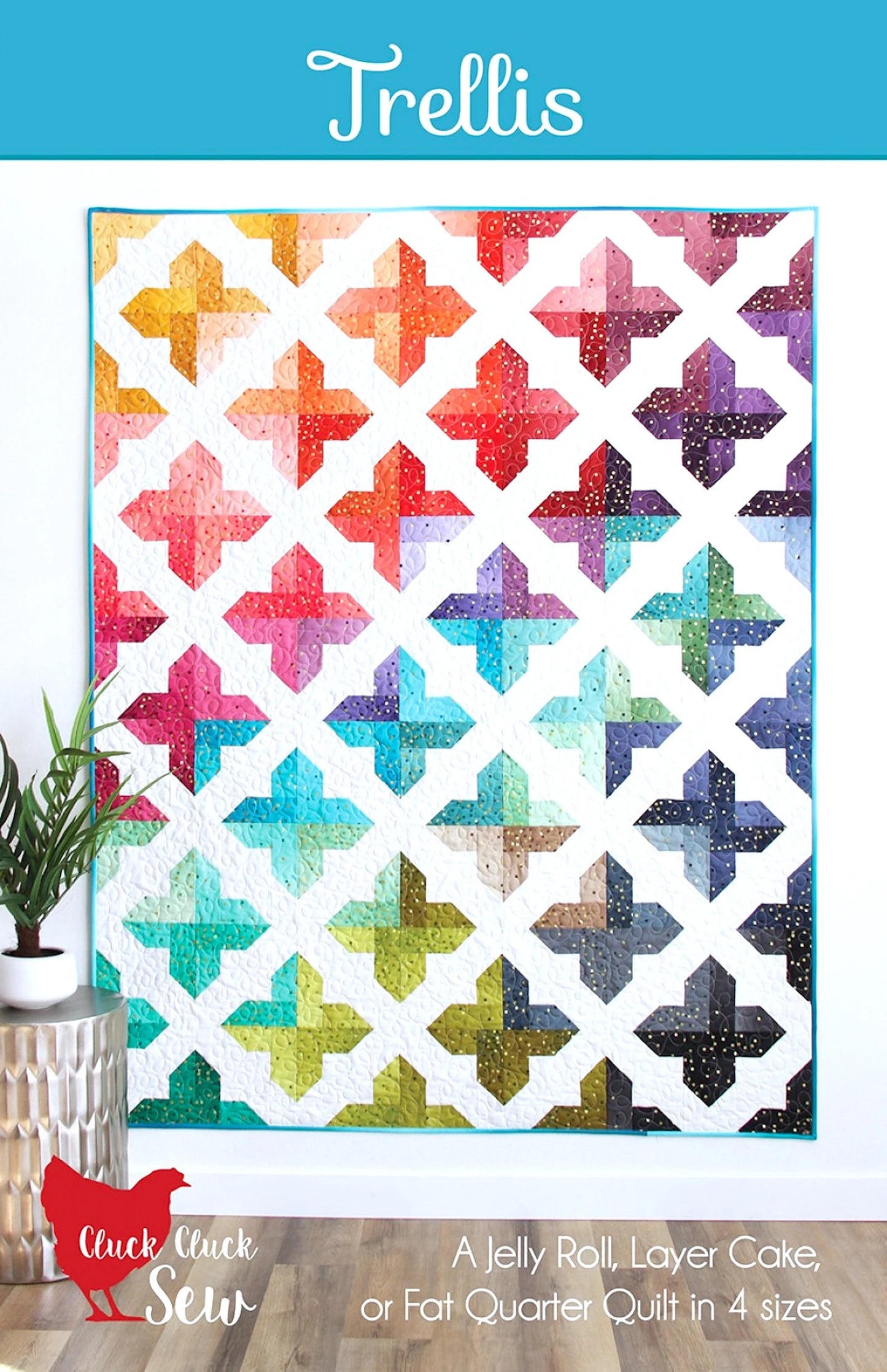 Sewing Pattern Quilt Blanket TRELLIS Cluck Cluck Sew by Alison Harris -Read Description