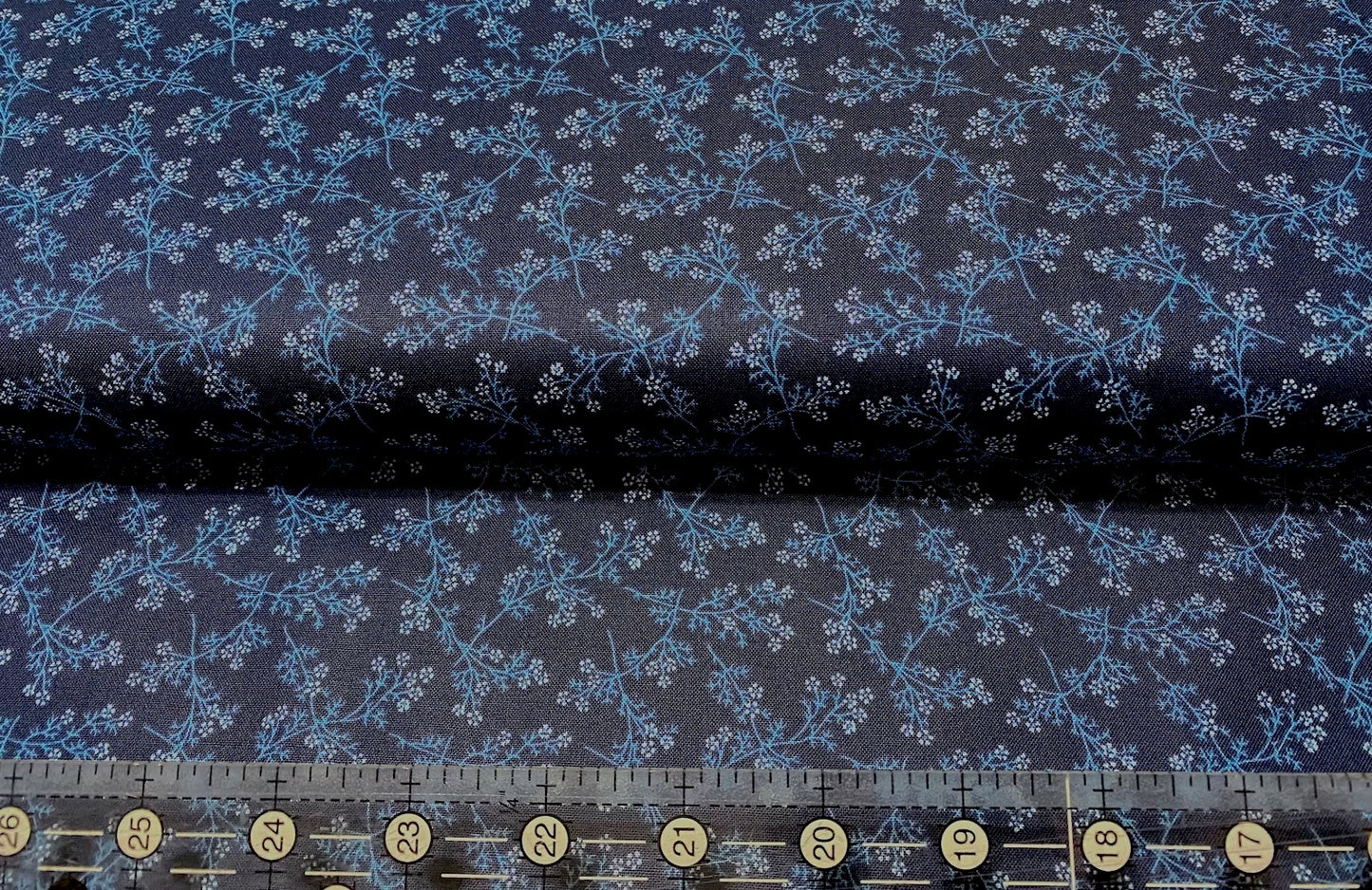Edyta Sitar Fabric Blue Escape; Laundry Basket Quilt A-9966-B Floral 100% Cotton