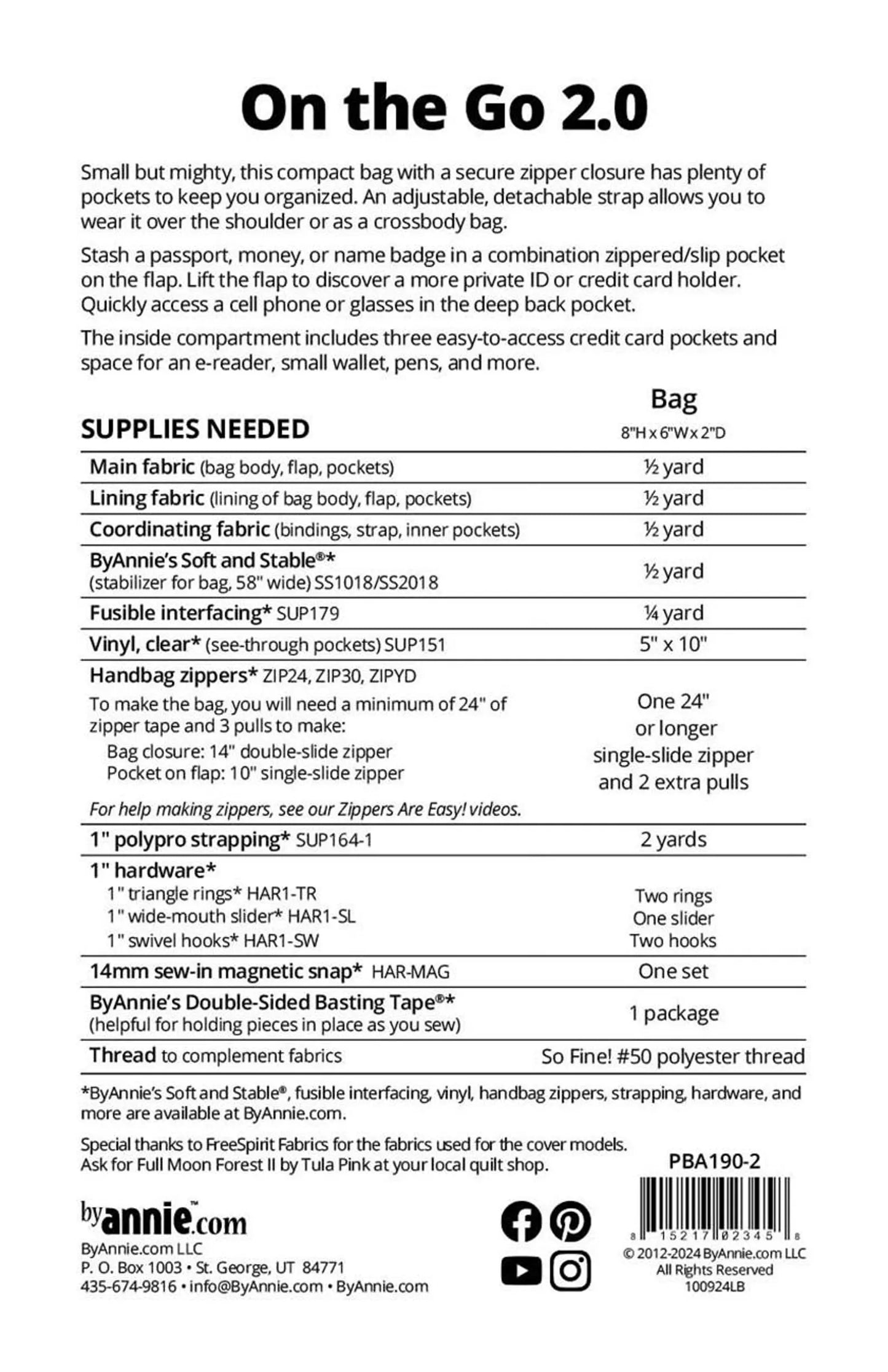 New! Sewing Quilt Pattern ON THE GO Compact Travel Bag Purse Sewing Level Intermediate & Up Pls Read Description