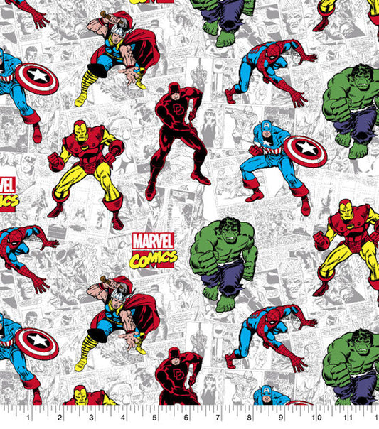 Avengers Marvel Fabric Comics Cotton Official Licensed Spring Creatives 100% Quilt Cotton