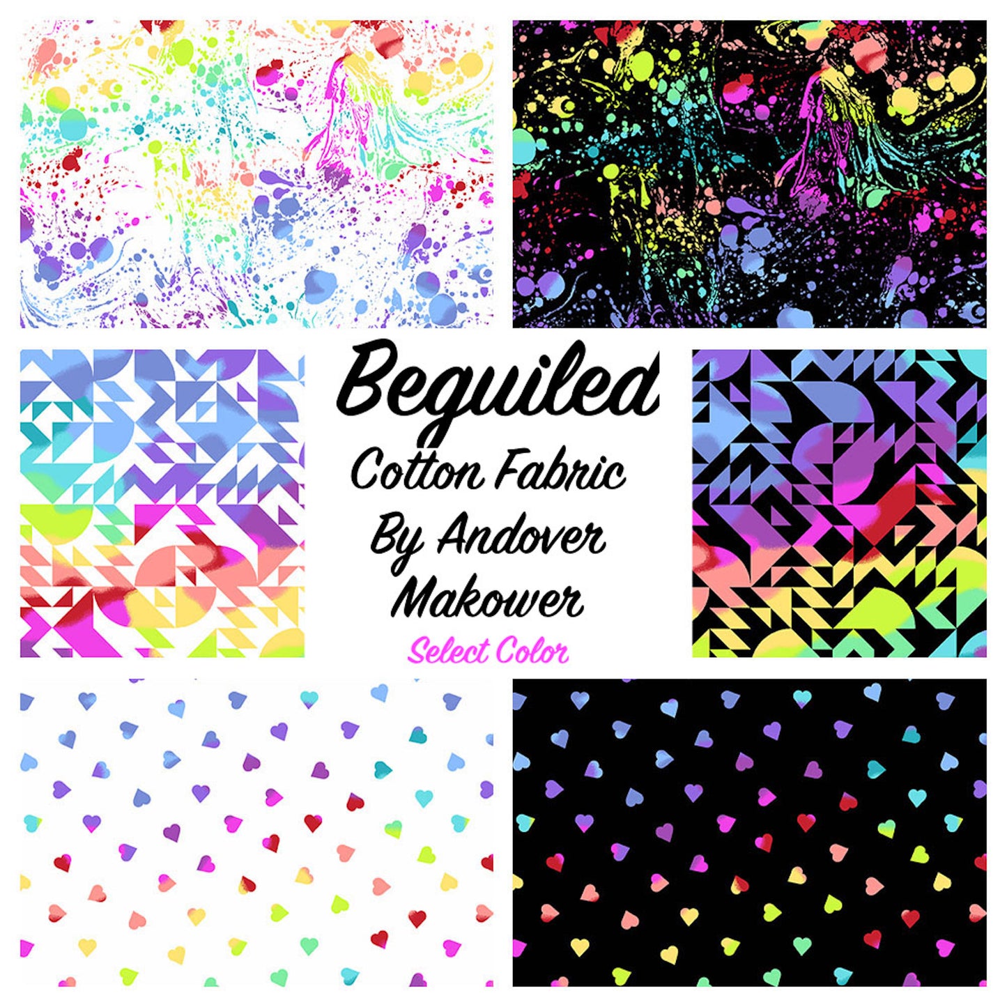 Andover's BEGUILED 100% Quilt Cotton Fabric (Select Color & Length)