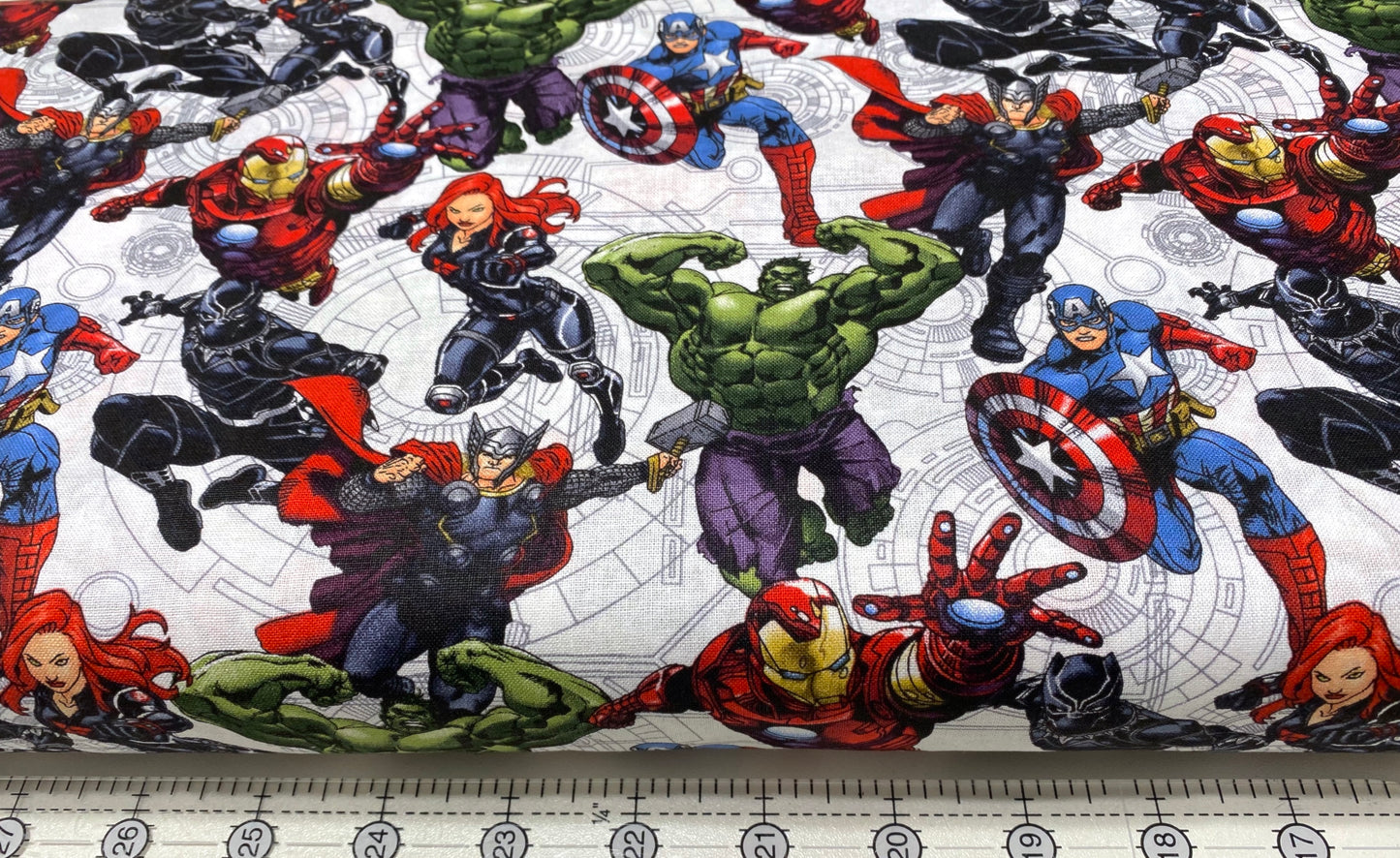 Avengers Unite Marvel Fabric Comics Cotton Official Licensed Spring Creatives 100% Quilt Cotton