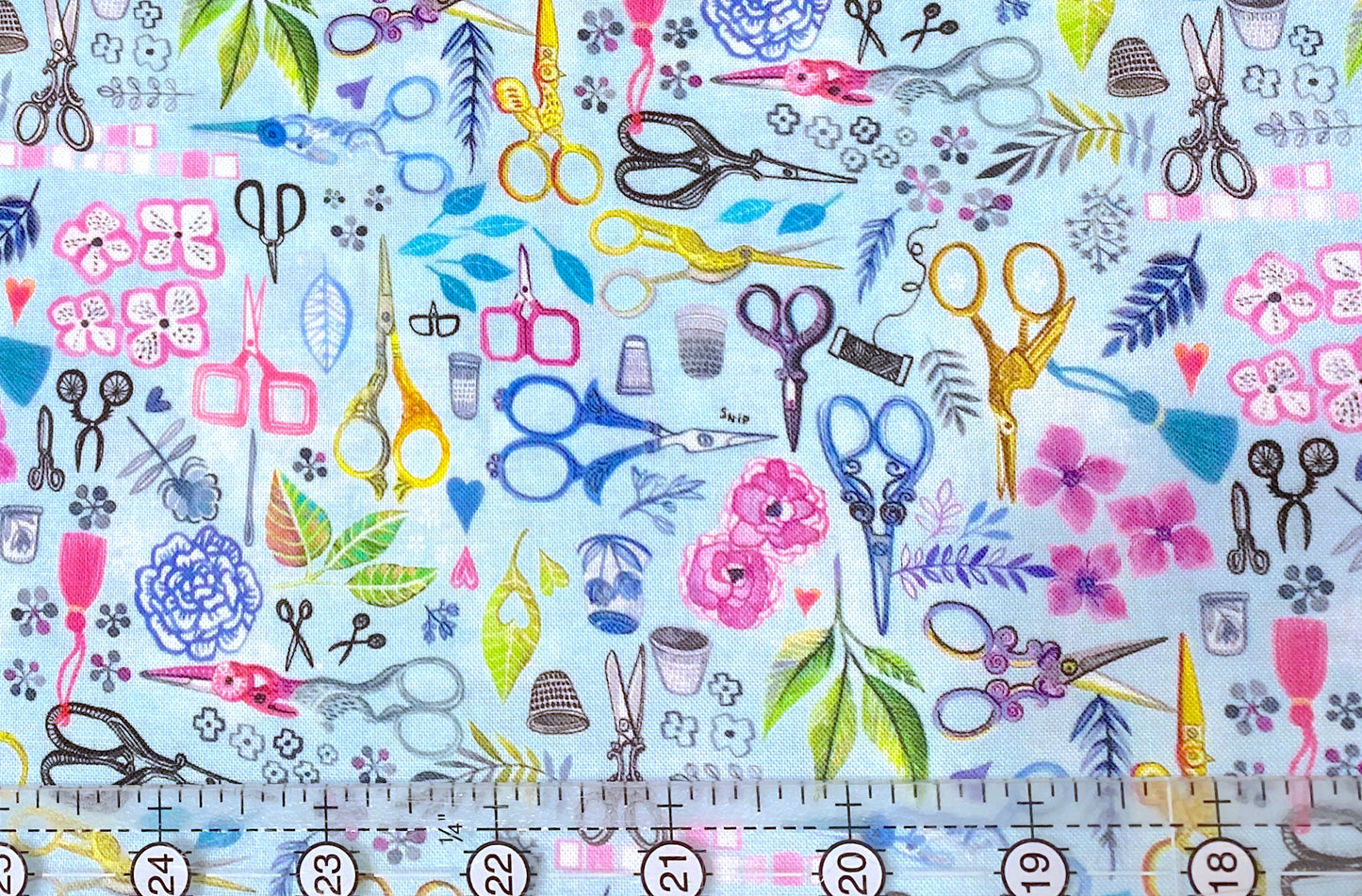 Sewing Scissors Fabric & Notions 100% Quilt Cotton By Dear Stella