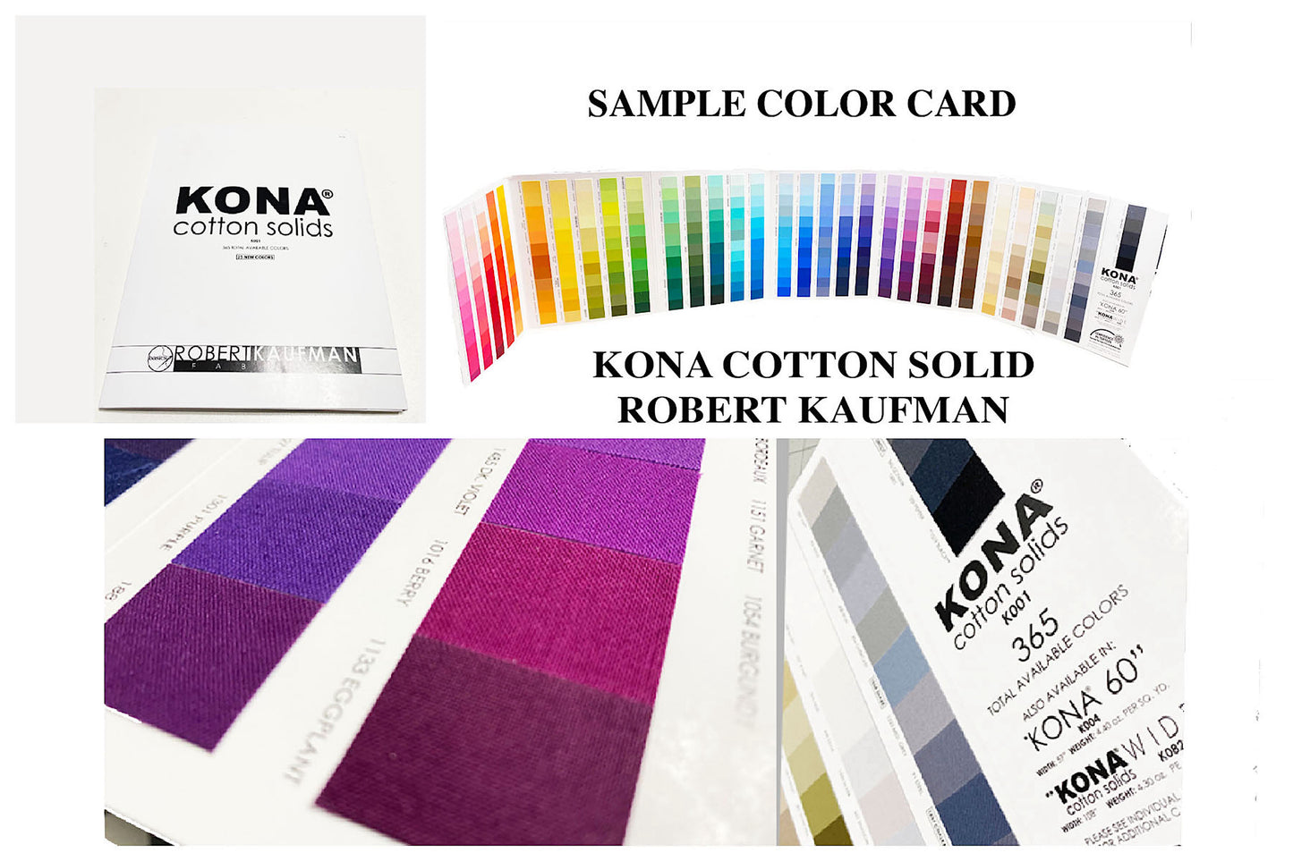 Kona Cotton Swatch Color Card 365 Color Swatches (read description)