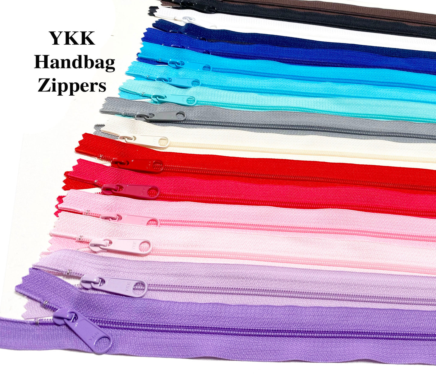 YKK 24 Inch SINGLE SLIDE Handbag Zipper 4.5mm Closed End Backpack, Purse, Pouch (Choose Color)