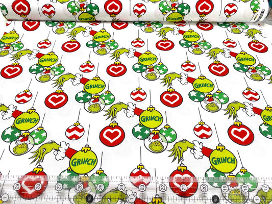 How the Grinch Stole Christmas Fabric Ornaments Licensed by Robert Kaufman 100% Quilt Cotton