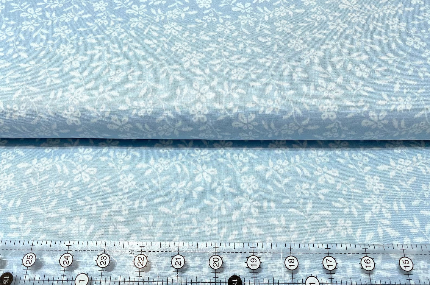 Edyta Sitar Fabric Blue Escape; Laundry Basket Quilt A-358-LT Floral 100% Cotton